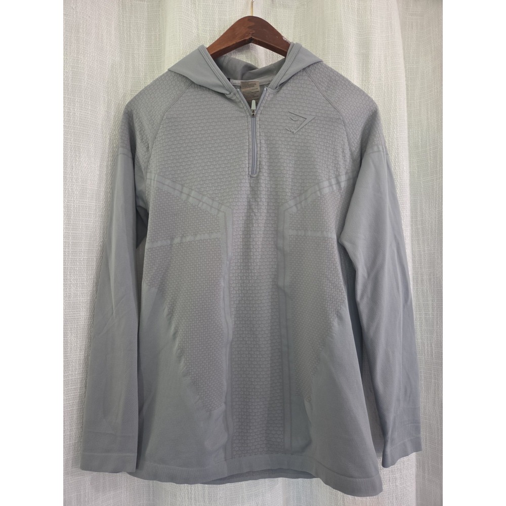 Gymshark Onyx V3 Hoodie Size Large Gray Athletic Rare